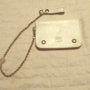 Il Bisonte small leather purse with chain